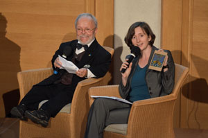 Foto Podium: Volker Langguth-Wasem und Dr. Vanessa Lux