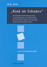 Buchumschlag von "Kind als Schaden" Abbildung des Buchumschlags von "Kind als Schaden"