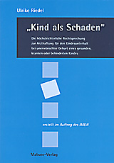 Abbildung des Buchumschlags von "Kind als Schaden"